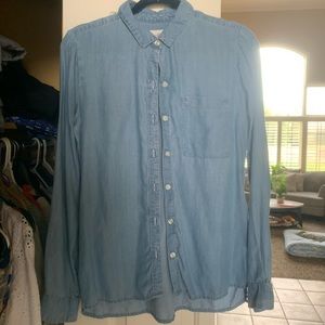 Soft Denim-like Button Up Top: Smoke Freee